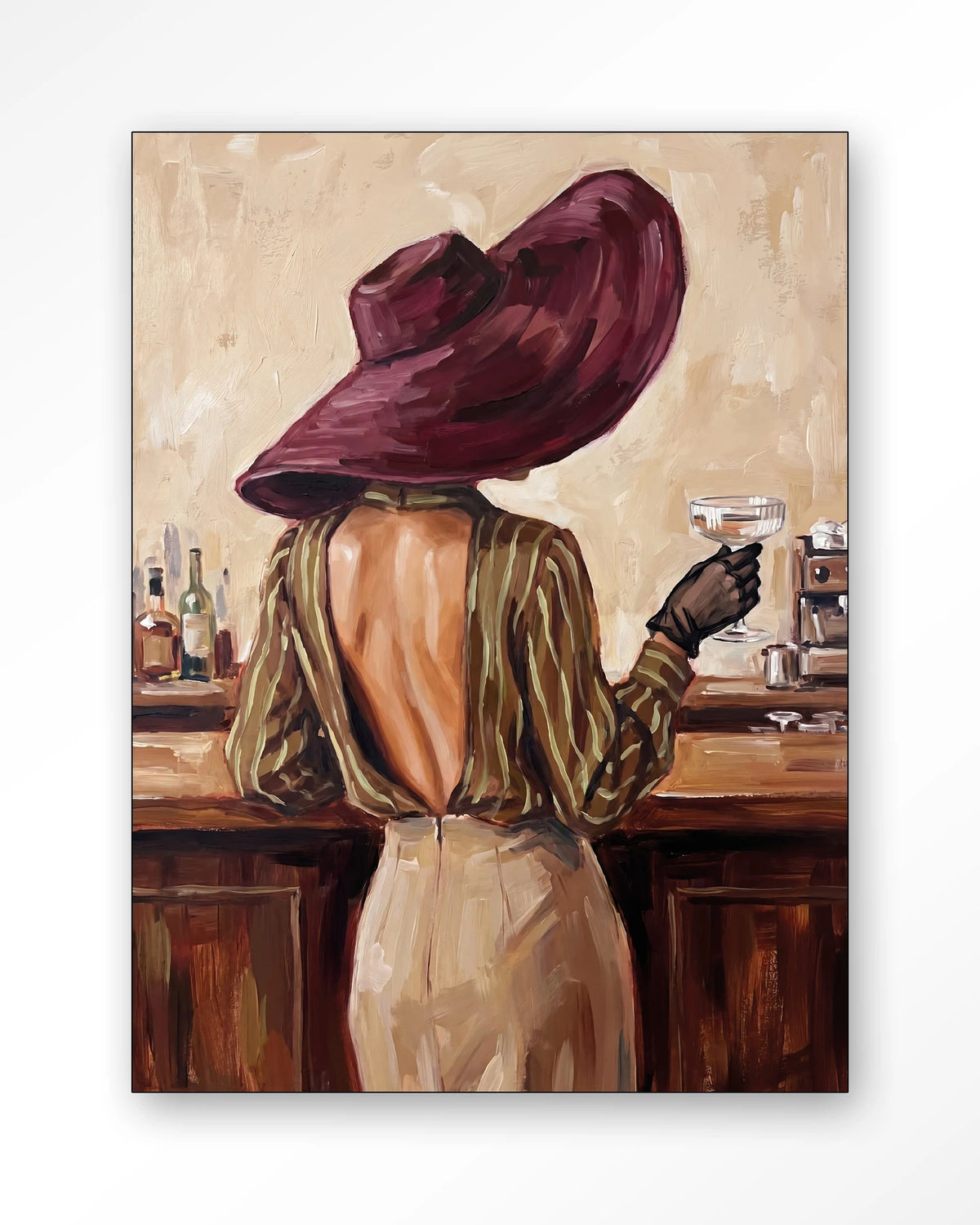 Wanddoek Margarita 110 x 145 cm / frame zwart