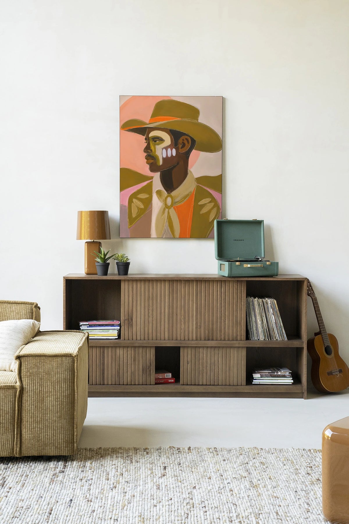 Wanddoek Western Day 110 cm x 145 cm / frame zwart