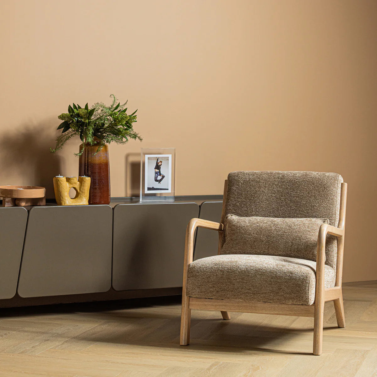 Fauteuil Mark chenille zand