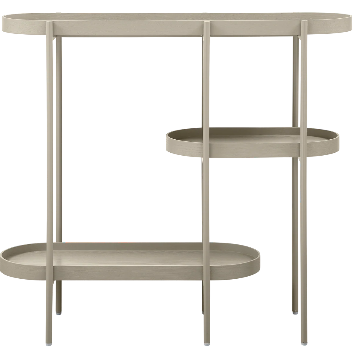 Bijzettafel Noan hout/metaal antiek beige 90 x 80 x 28 cm