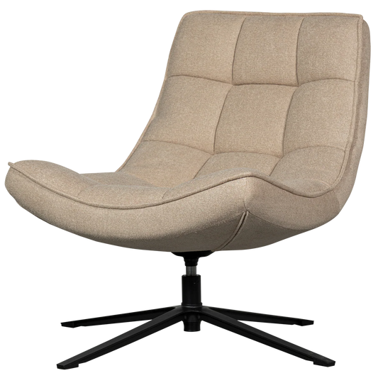 Maudi draaifauteuil naturel 84x74x86 cm