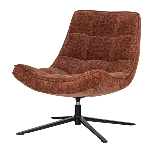 Fauteuil Maudi chenille bruin