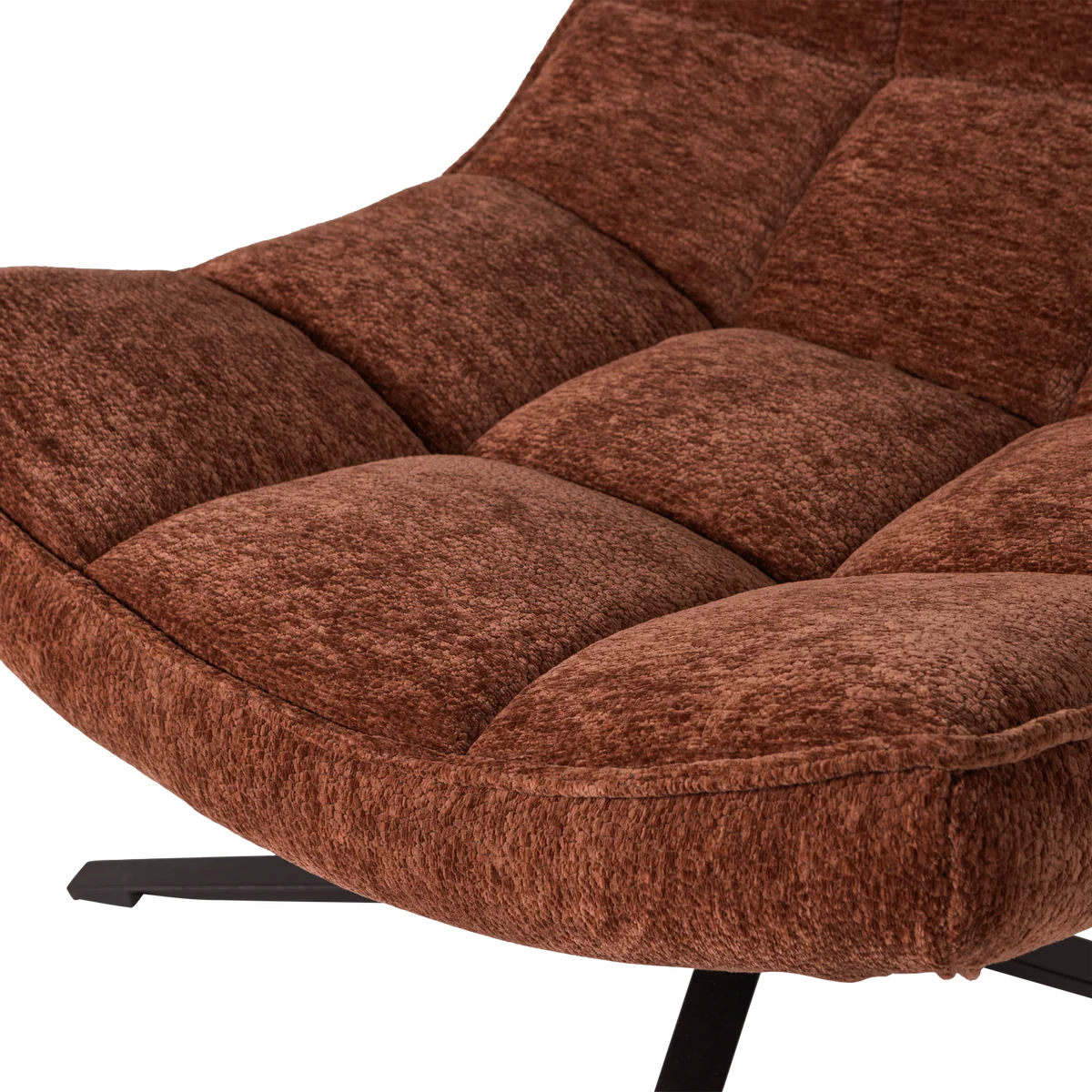 Fauteuil Maudi chenille bruin