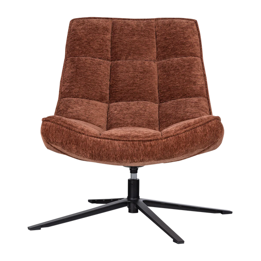 Maudi draaifauteuil chenille structuur bruin
