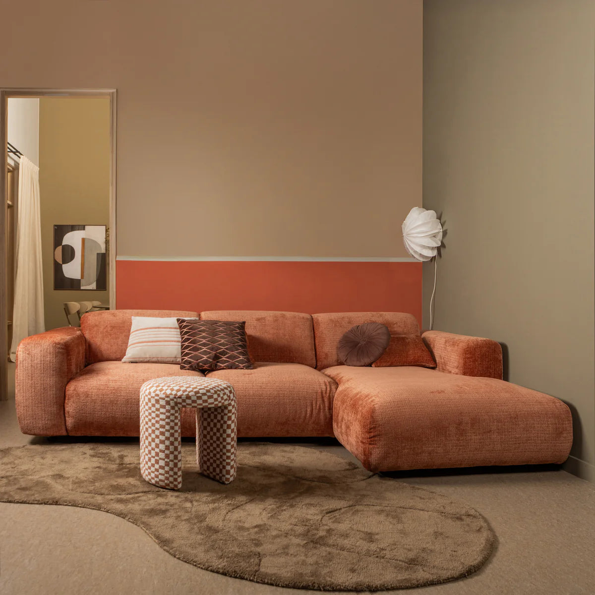 Vloerkleed Alya pale brown 170x240 cm