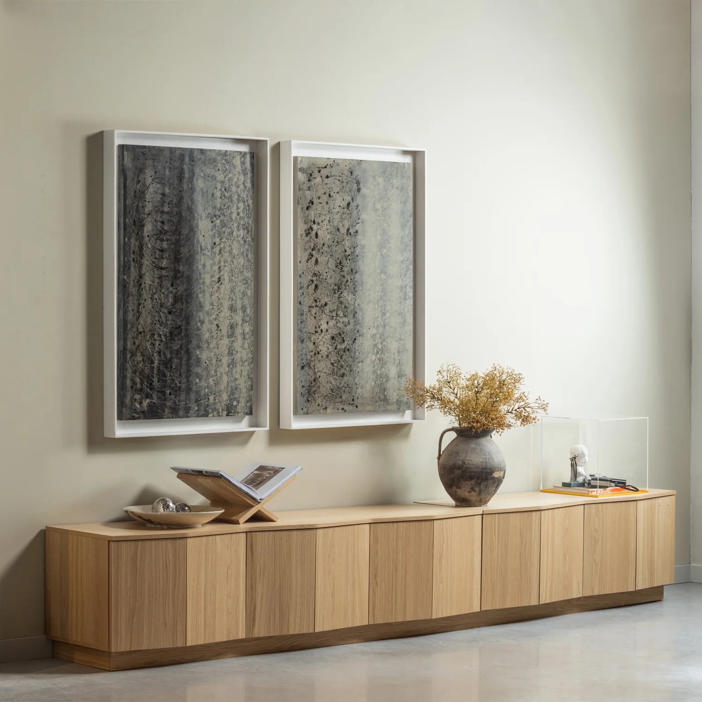Tv meubel Zuma eiken transparant 200x52x45 cm
