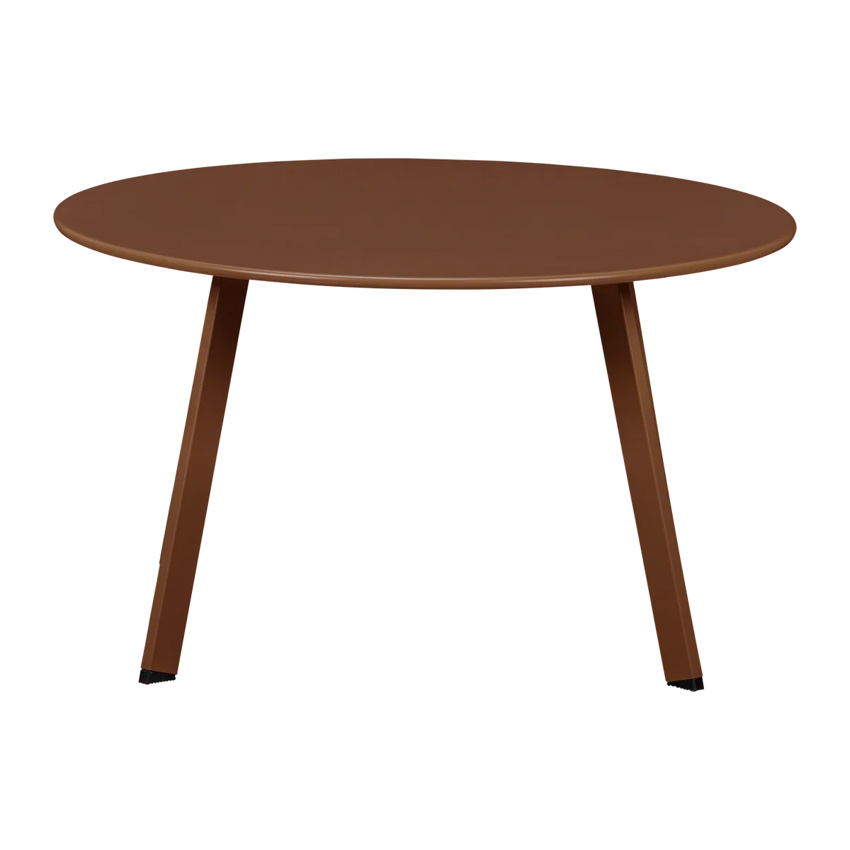 Fer tuin bijzettafel ø70 cm metaal donkerbruin