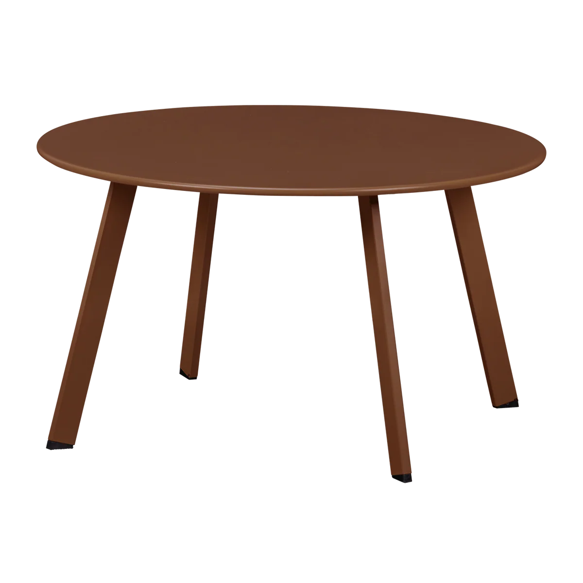 Fer tuin bijzettafel ø70 cm metaal donkerbruin