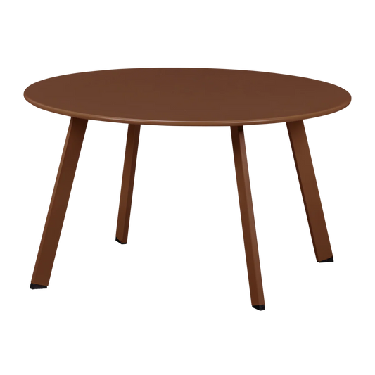Fer tuin bijzettafel ø70 cm metaal donkerbruin