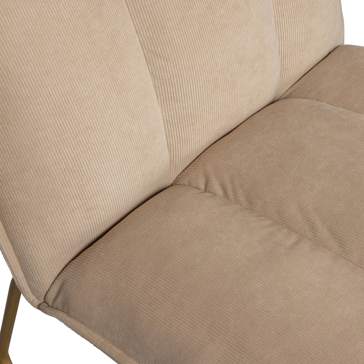 Fauteuil Fie ribstof zand