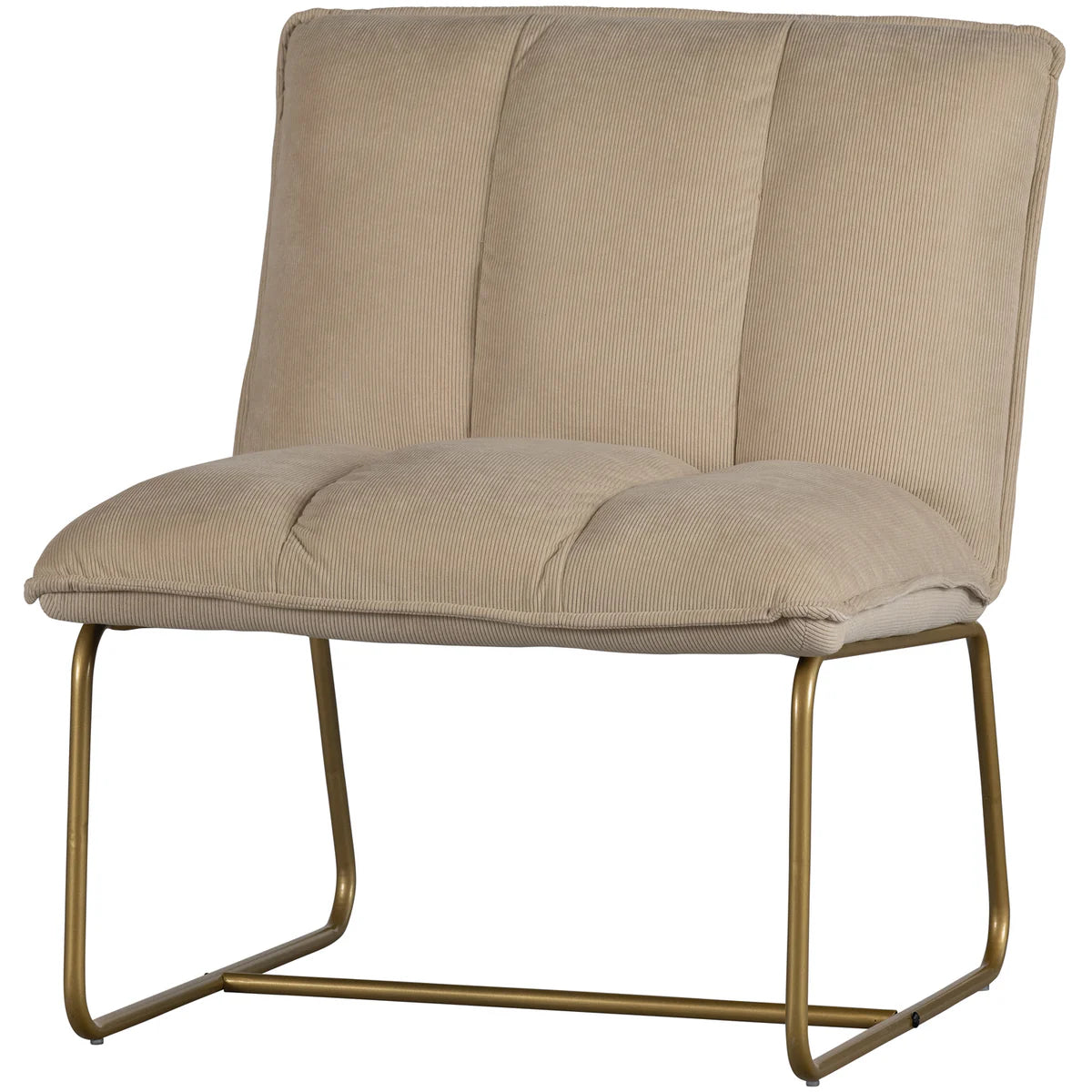 Fauteuil Fie ribstof zand