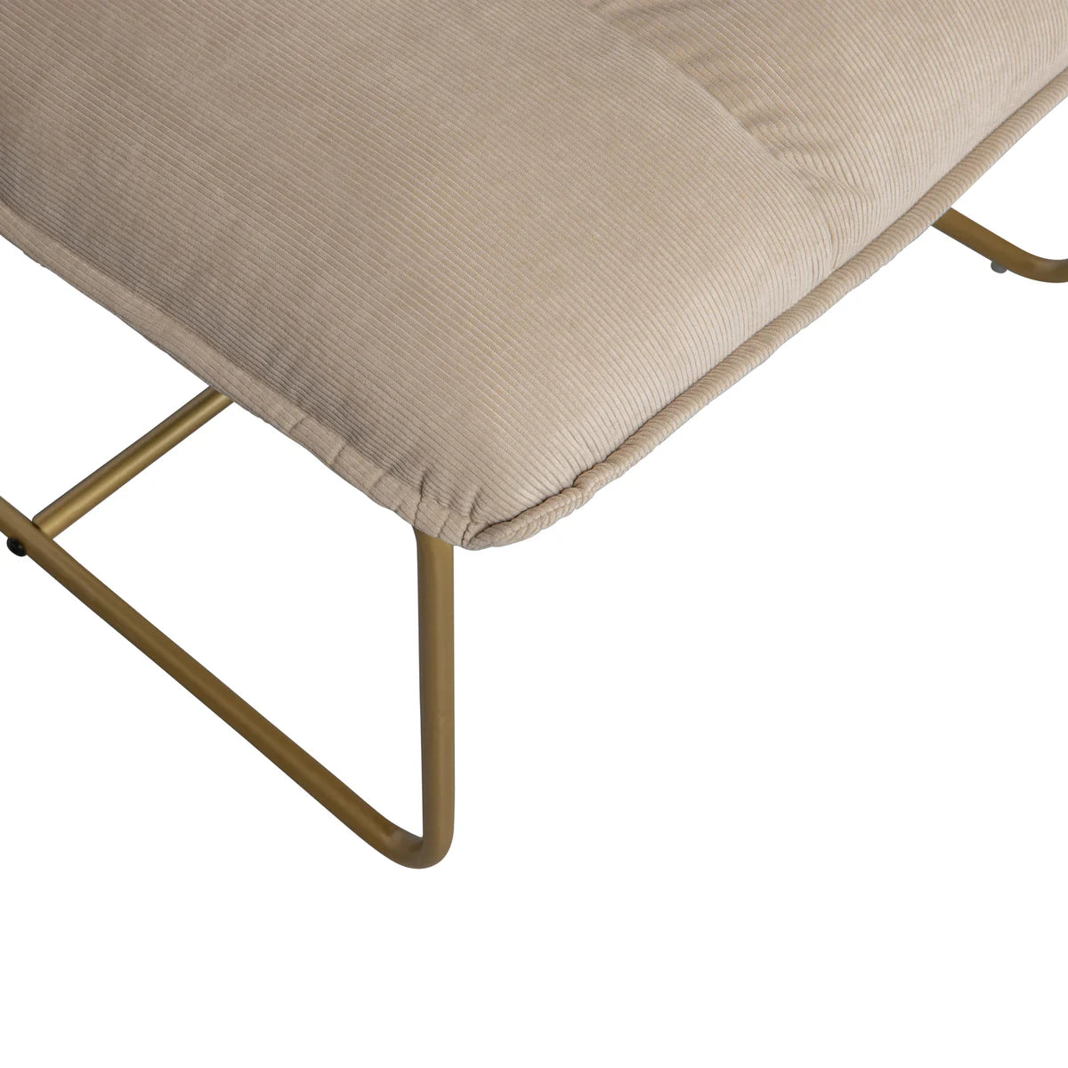 Fauteuil Fie ribstof zand