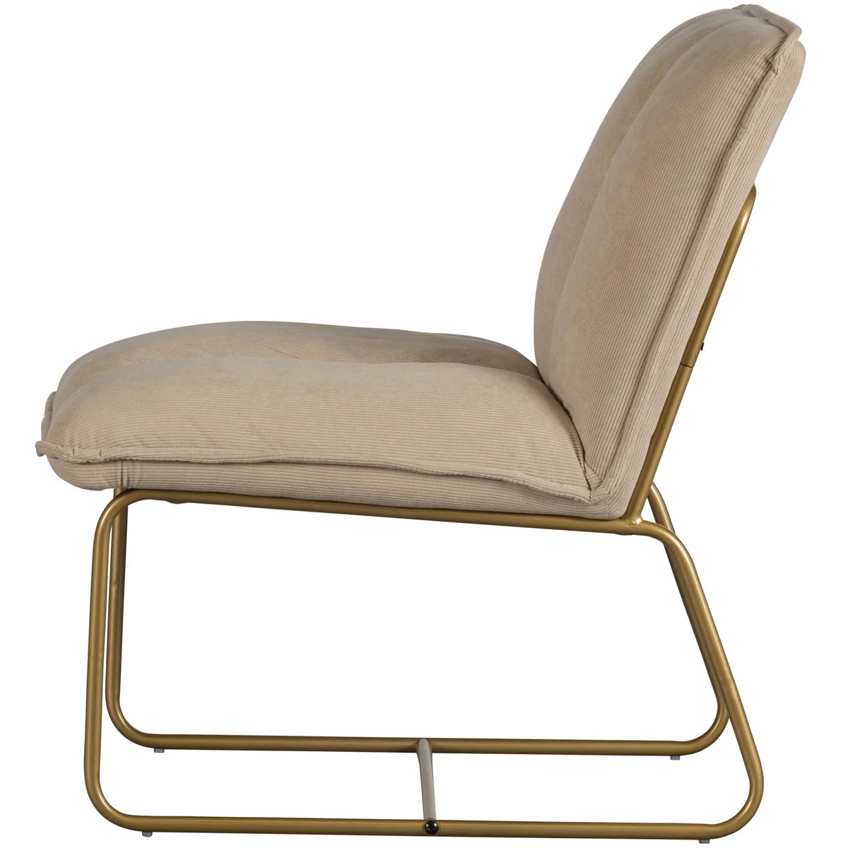 Fauteuil Fie ribstof zand