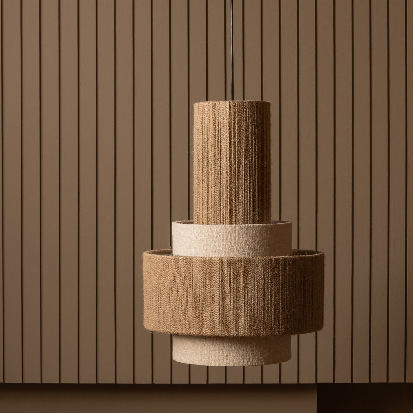 WOOOD Pelle hanglamp naturel