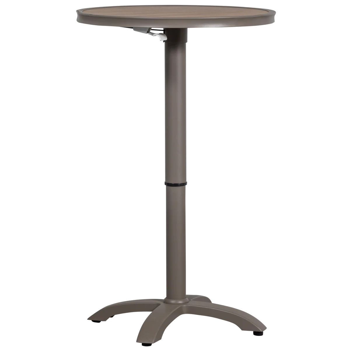 (bar)tafel Jeppe in hoogte verstelbare aluminium bruin/grijs 110x70x70 cm