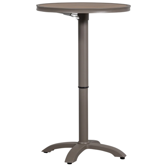 (bar)tafel Jeppe in hoogte verstelbare aluminium bruin/grijs 110x70x70 cm