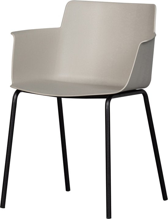Stoel Foppe grijs kunststof