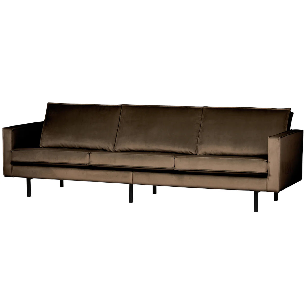 Bank Rodeo 3-zits velvet taupe 277x85x86 cm