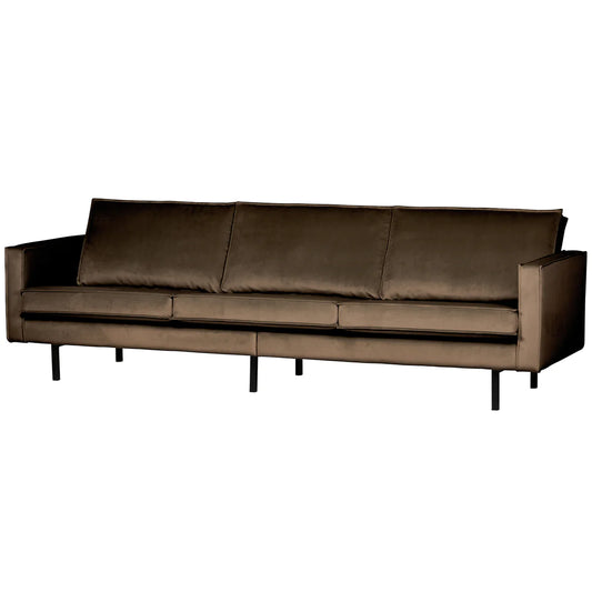 Bank Rodeo 3-zits velvet taupe 277x85x86 cm