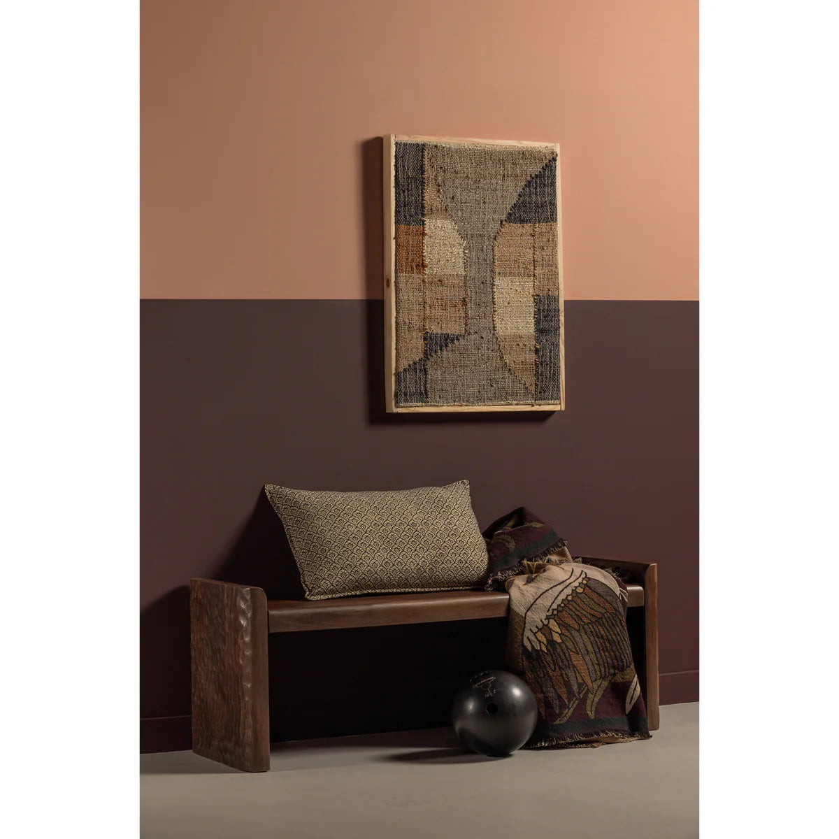 Bankje Prop hout warm bruin 120x40x45 cm