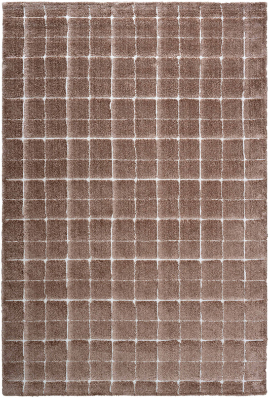 Vloerkleed Blocks  warm bruin 160x230 cm