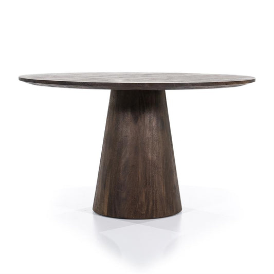 Eettafel Aron rond 130 – bruin 130x76 cm
