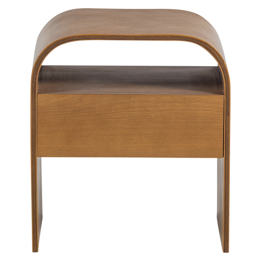 Nachtkastje, bijzettafel Momo hout bruin 45x40x34 cm