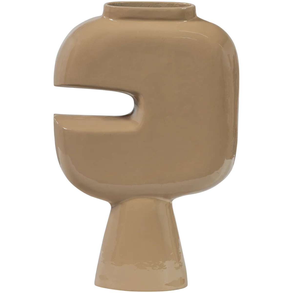Gianna vaas aluminium zand 35x22x9 cm