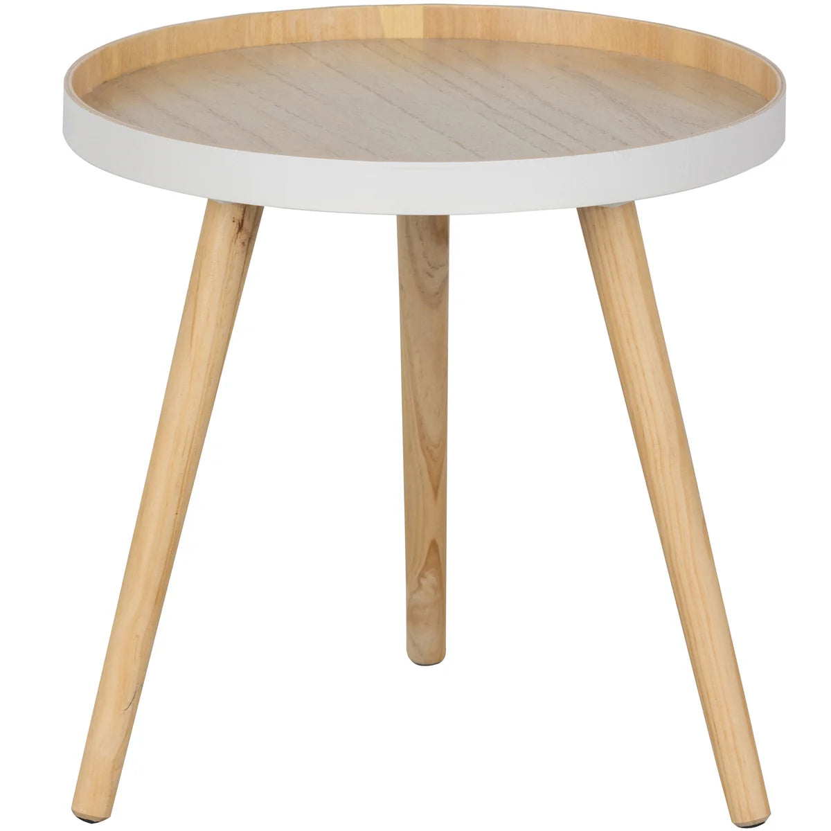 Sasha bijzettafel ø41 cm hout naturel 41x41x40.5 cm