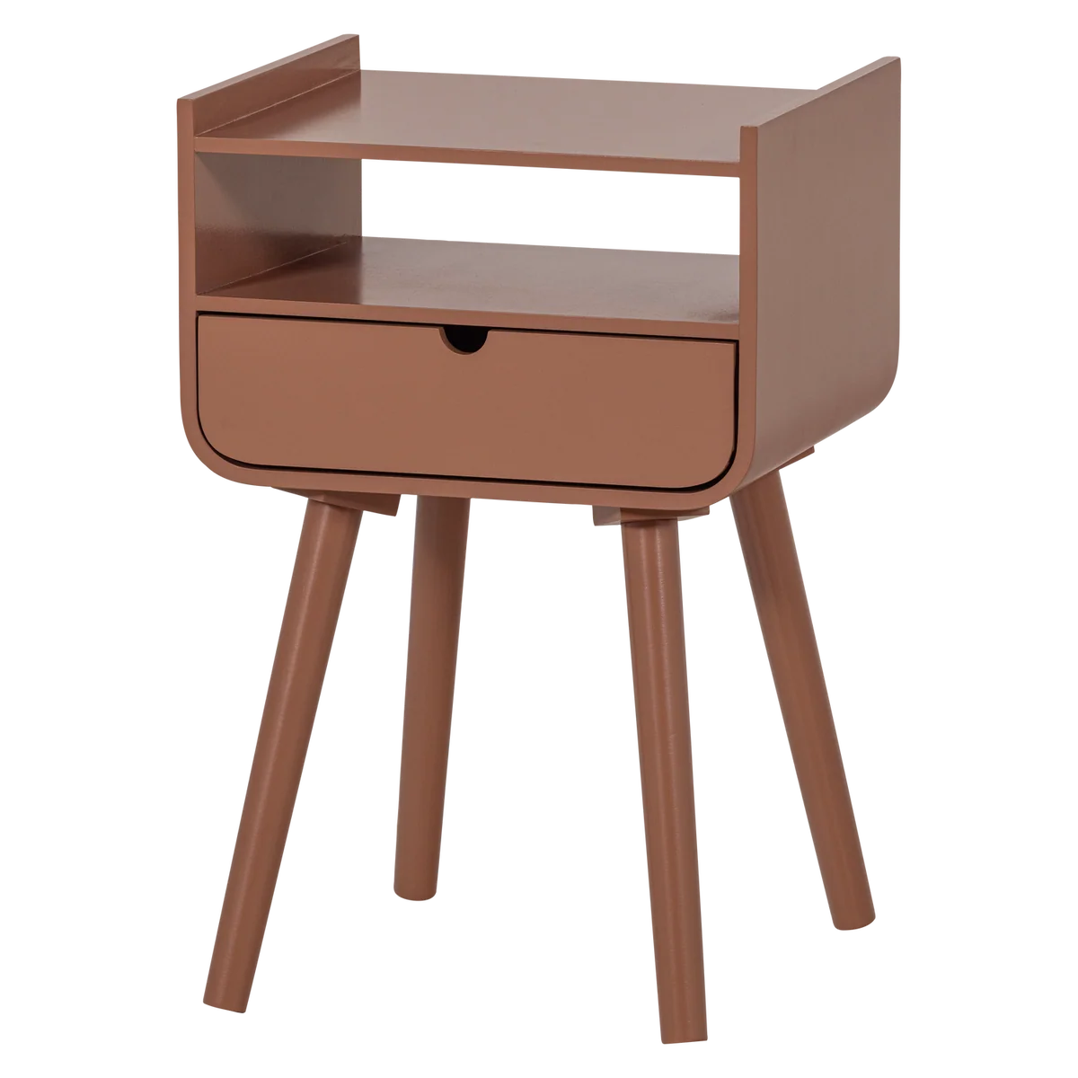Nachtkastje bijzettafel Nils hout oud roze 54x36x30 cm