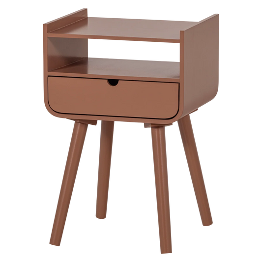Nachtkastje bijzettafel Nils hout oud roze 54x36x30 cm