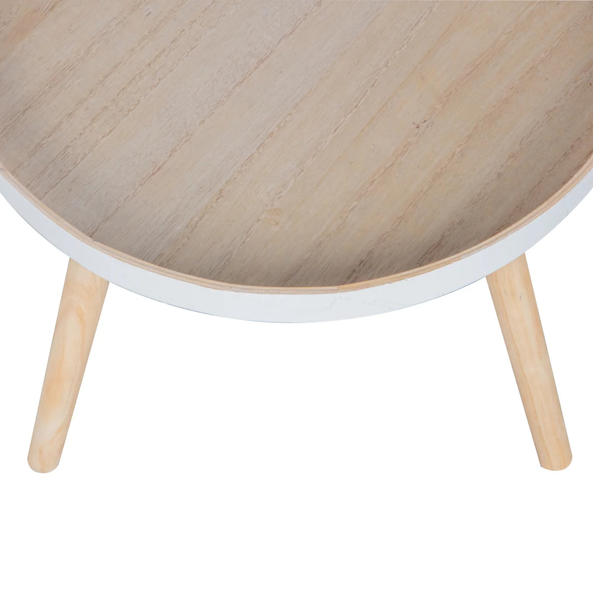 Sasha bijzettafel ø41 cm hout naturel 41x41x40.5 cm