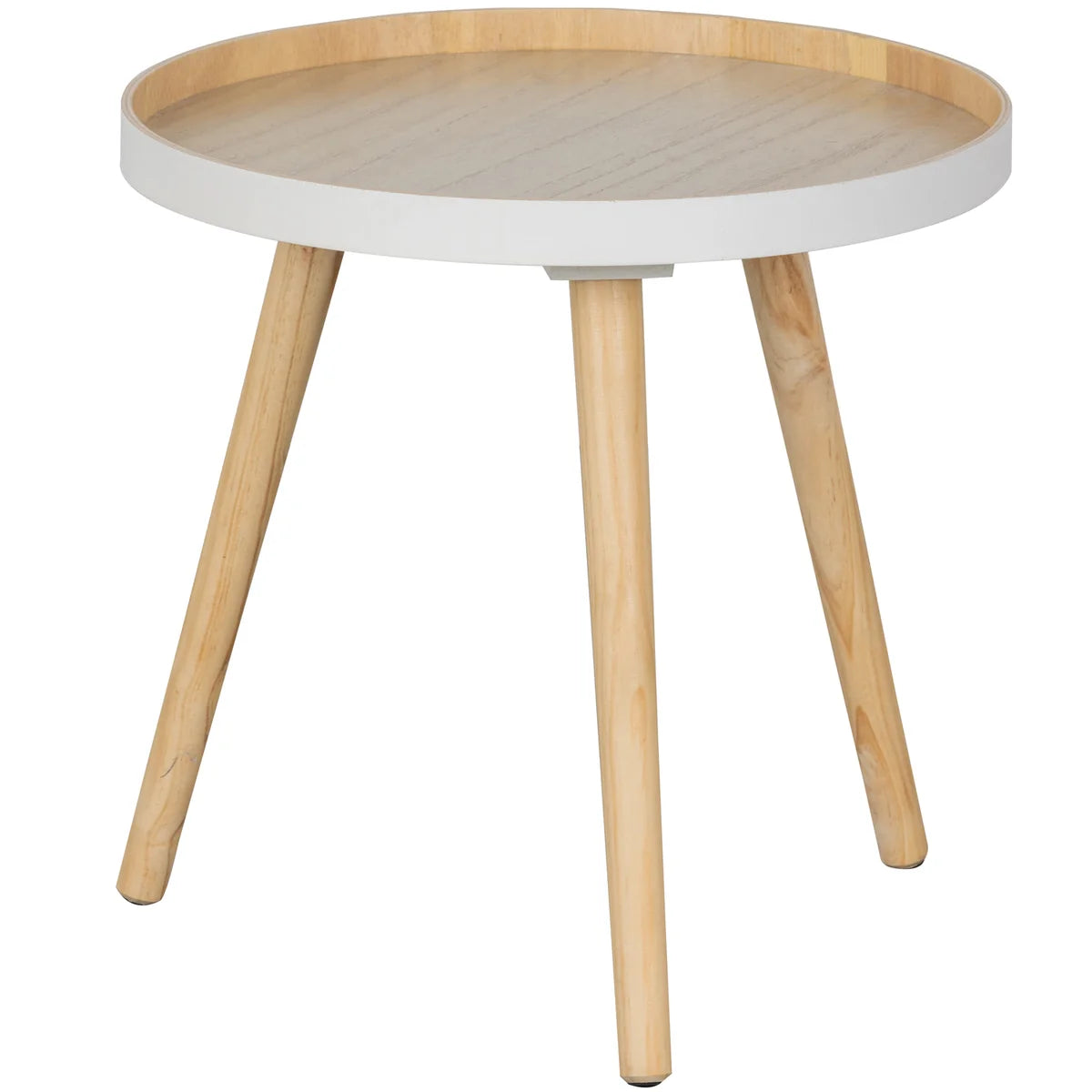 Sasha bijzettafel ø41 cm hout naturel 41x41x40.5 cm