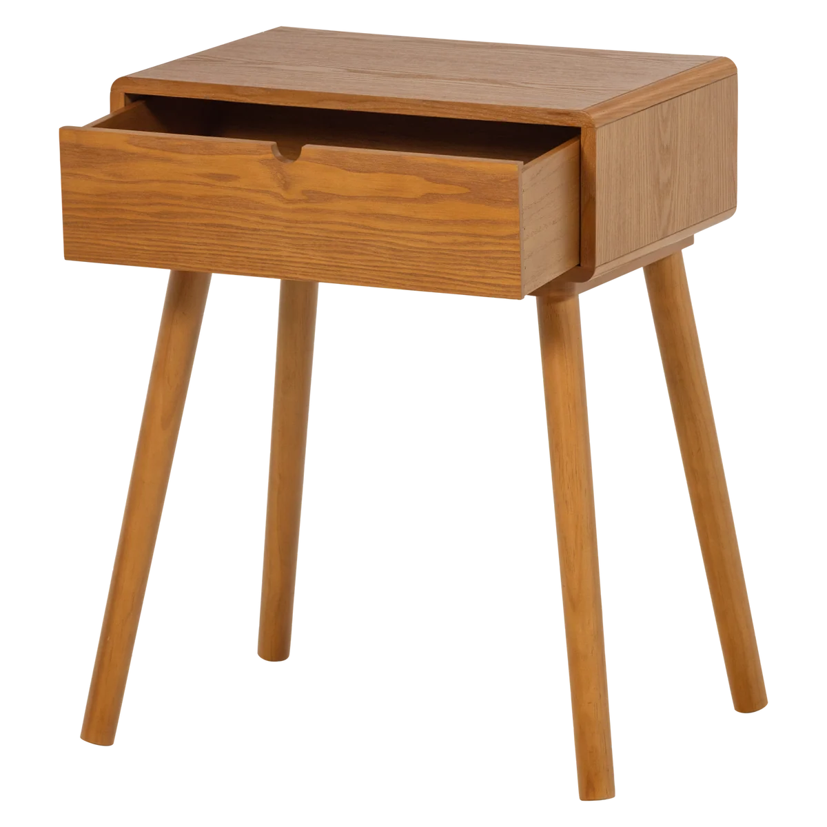 Nachtkastje, bijzettafel Nelo hout bruin 65x57x35 cm