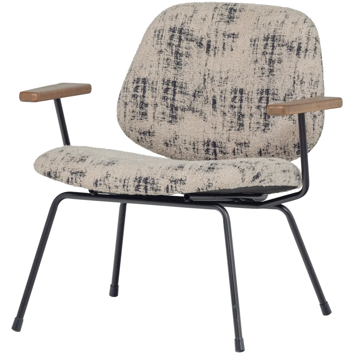 Fauteuil Aure chenille beige/zwart