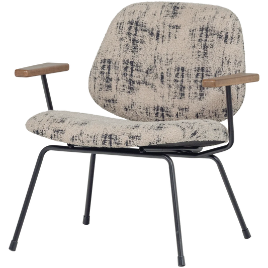 Fauteuil Aure chenille beige/zwart