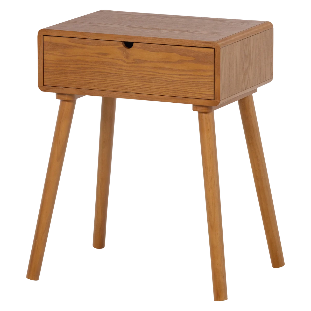 Nachtkastje, bijzettafel Nelo hout bruin 65x57x35 cm