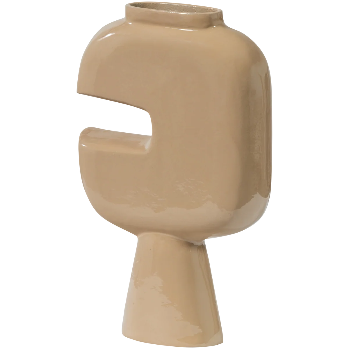 Gianna vaas aluminium zand 35x22x9 cm