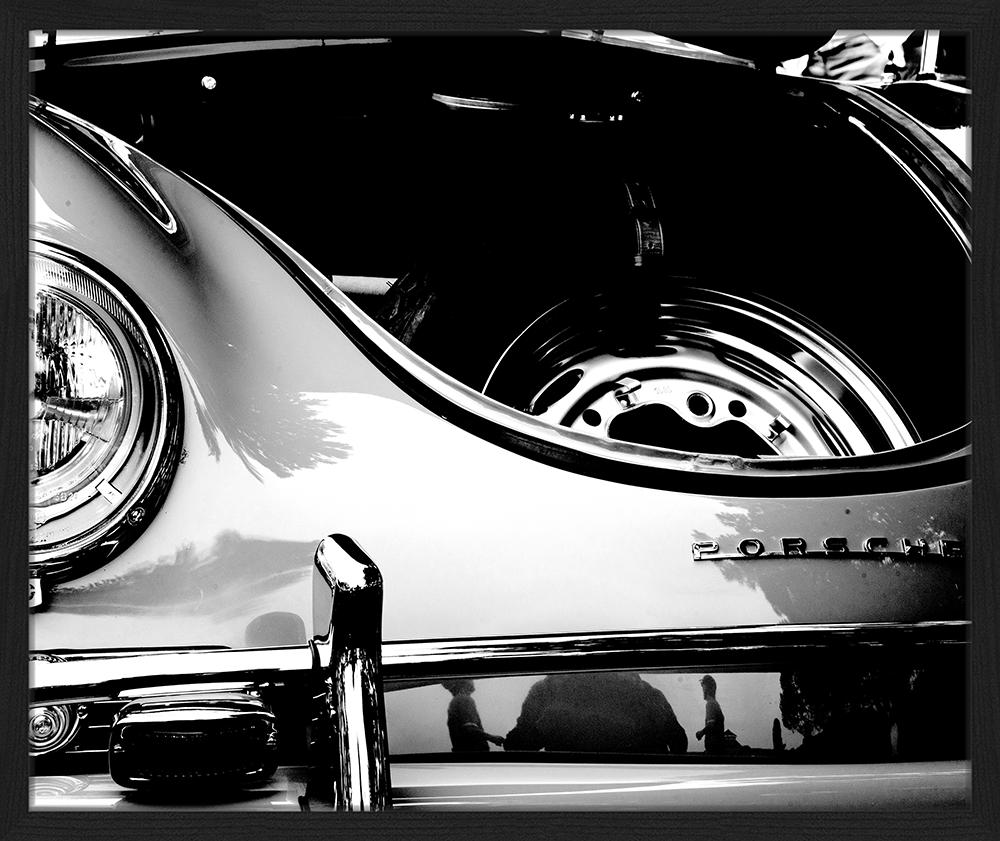 Fotolijst View of a Classic Stone Grey Porsche 50x60cm