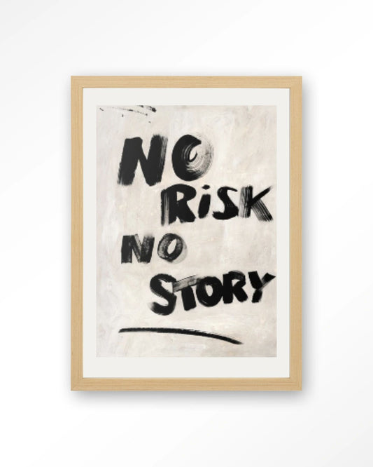Fotolijst No Risk, No Story lijst naturel 50x70cm
