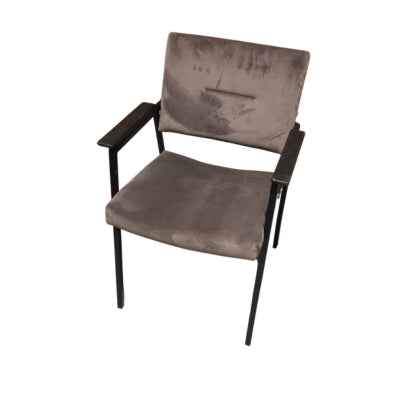 Stoel velvet antraciet