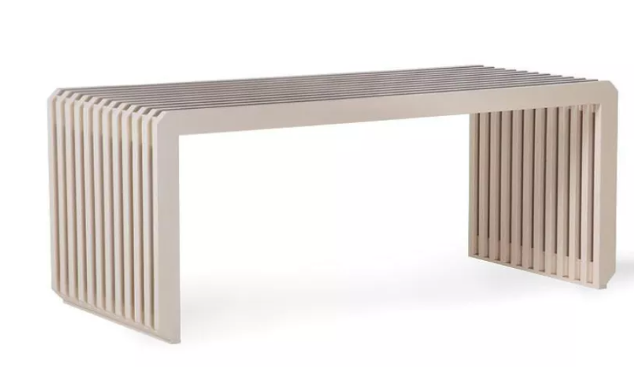 Slatted bankje zand 38 x 96 x 43 cm