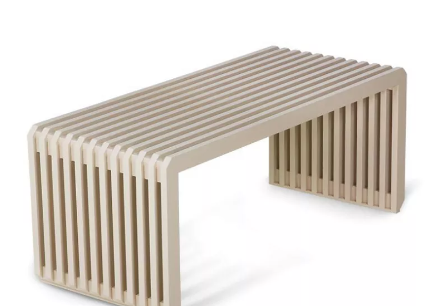 Slatted bankje zand 38 x 96 x 43 cm