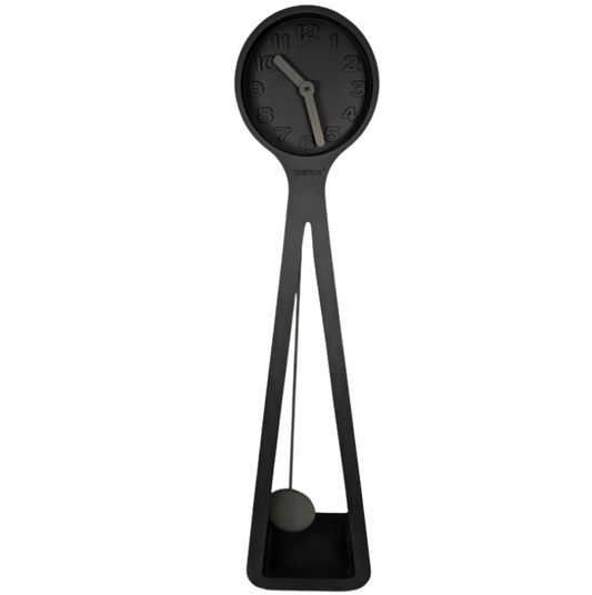 Staande designklok zwart 112 cm