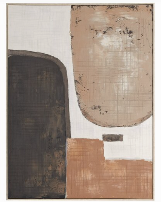 Schilderij Zirello creme zand bruin 120x90 cm