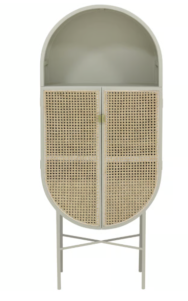 Kast retro Ovaal lichtgrijs 160x65x30 cm