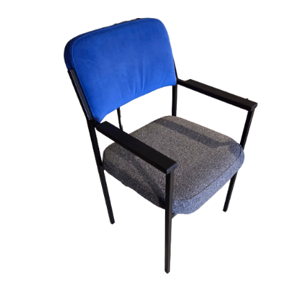 Stoel blauw antraciet