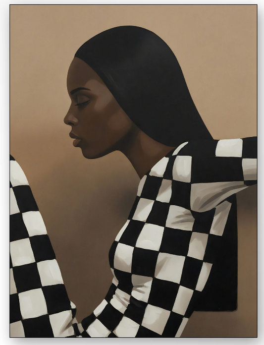 Wanddoek Chezzy 100x145 cm / frame zwart