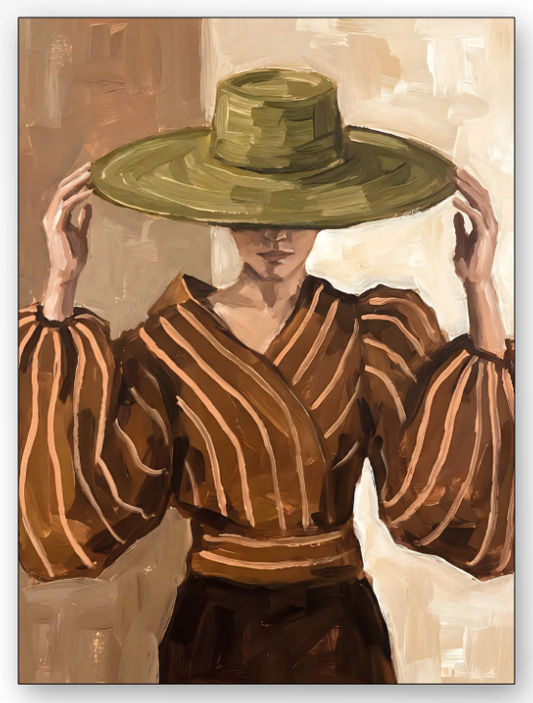 Wanddoek Francesca 110x145 cm/ frame zwart