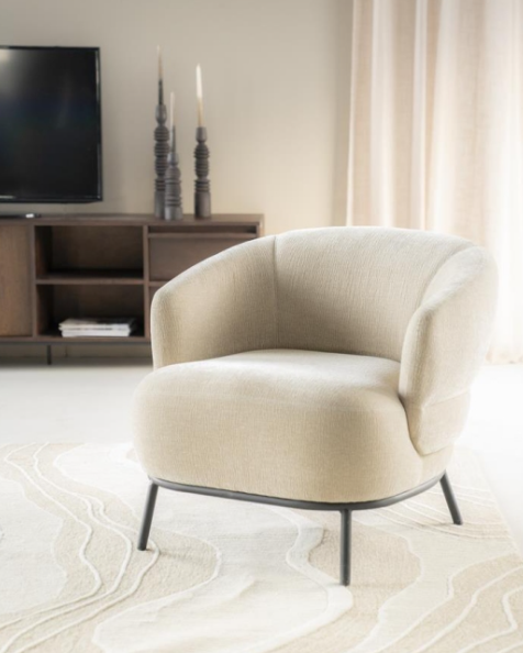 Fauteuil David Taupe Safari
